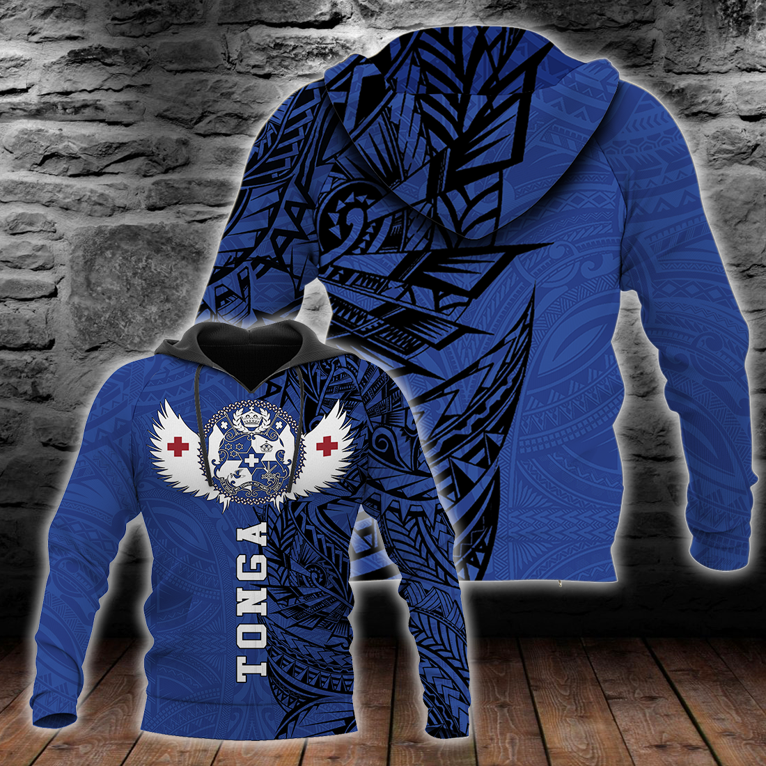 Tonga Polynesian Tonga Wings Blue All Over Print