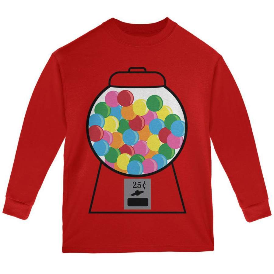 Candy Gumball Machine Costume Youth Long Sleeve T Shirt