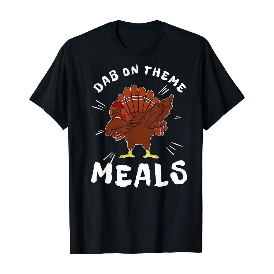 Thanksgiving – Dabbing Turkey T-Shirt Mens Short Sleeve Tee Shirt