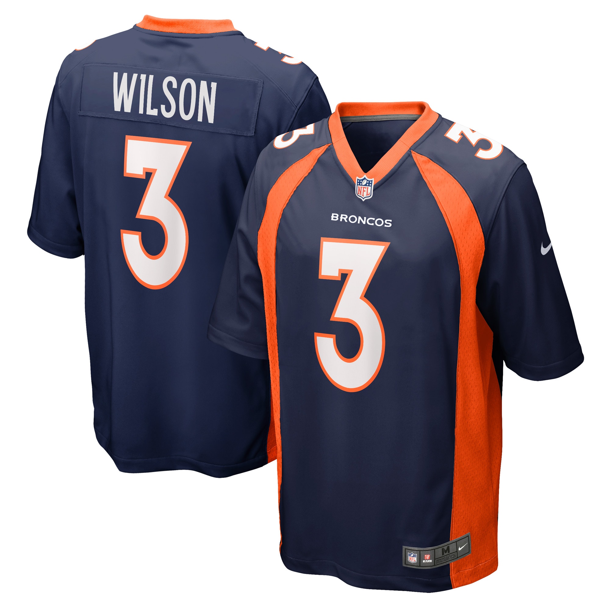 Men’s Denver Broncos Russell Wilson Navy Alternate Game Jersey