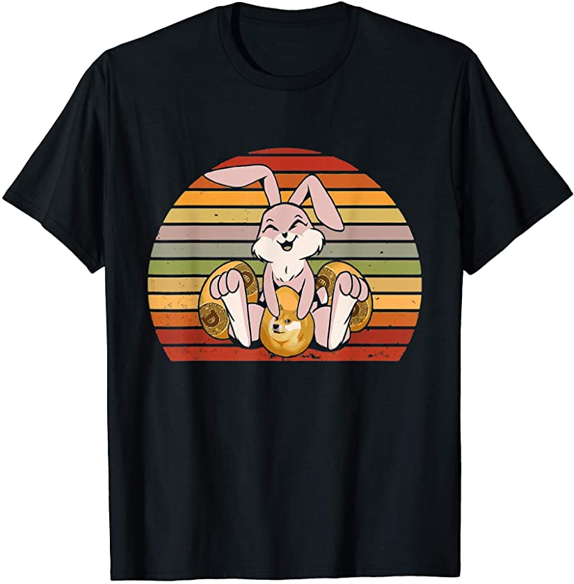 Crypto Easter Dogecoin Cryptocurrency Easter Bunny T-Shirt