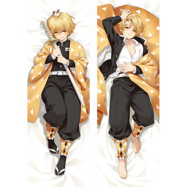 Kimetsu No Yaiba – Demon Slayer – Agatsuma Zenitsu – Double-Sided Anime Dakimakura Pillow Case