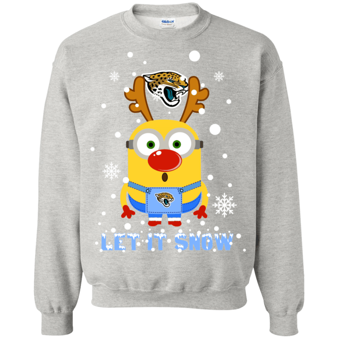 Buy Minion Jacksonville Jaguars Ugly Christmas Sweaters Let It Snow Sweatshirt