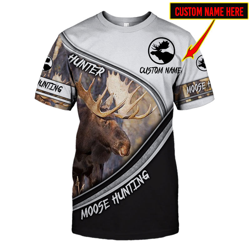 Ptda3899 Moose Hunting Personalized Shirts 3D