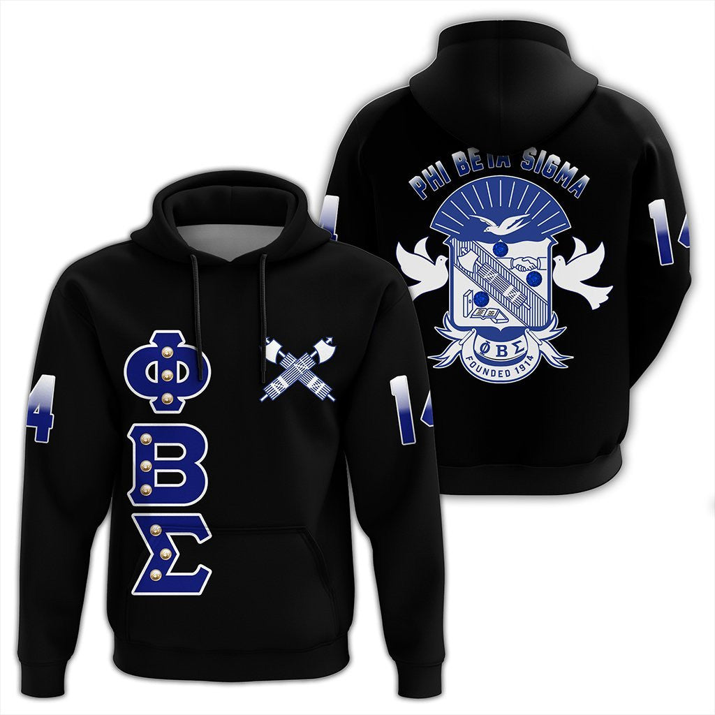 Fraternity Hoodie – Phi Beta Sigma Crystal Black Pullover Hoodie