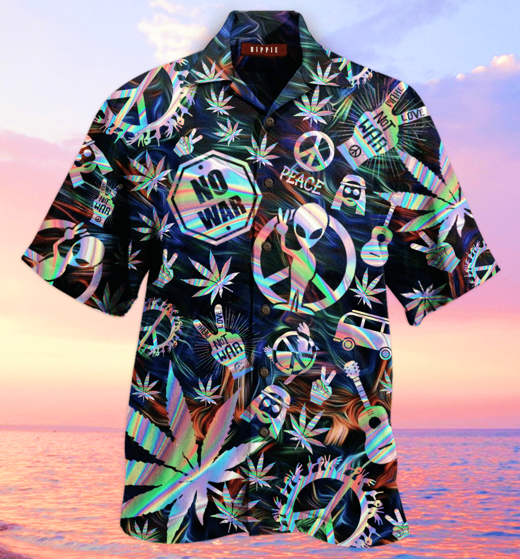 Make Love Not War Hippie Unisex Hawaii Shirt Ha92443