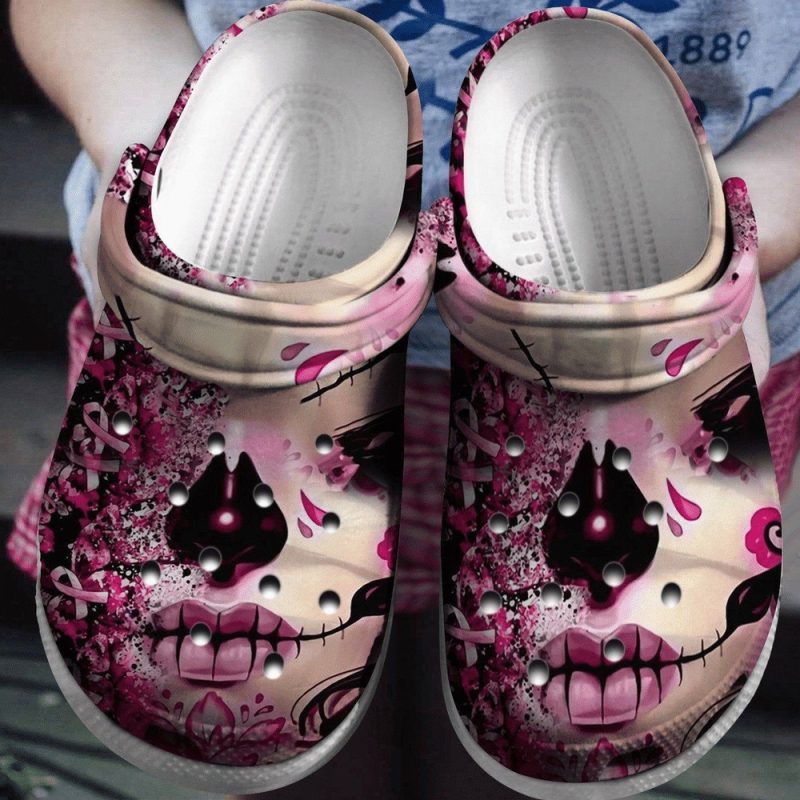 Breast Cancer Rubber clog Shoes Comfy Footwear