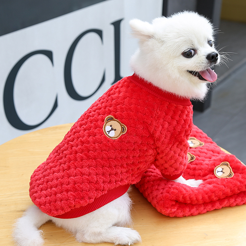 Super Cute Winter Warm Pink Small Dog Clothes Pet Products Dog Accessories Chihuahua Yorkshire Terrier Puppy Clothes Cat Sweater alx