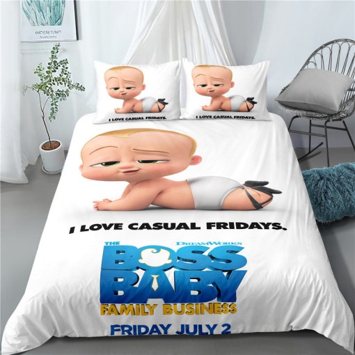 The Boss Baby 14 Duvet Cover Pillowcase Home Decor 3D Bedding Set 9041