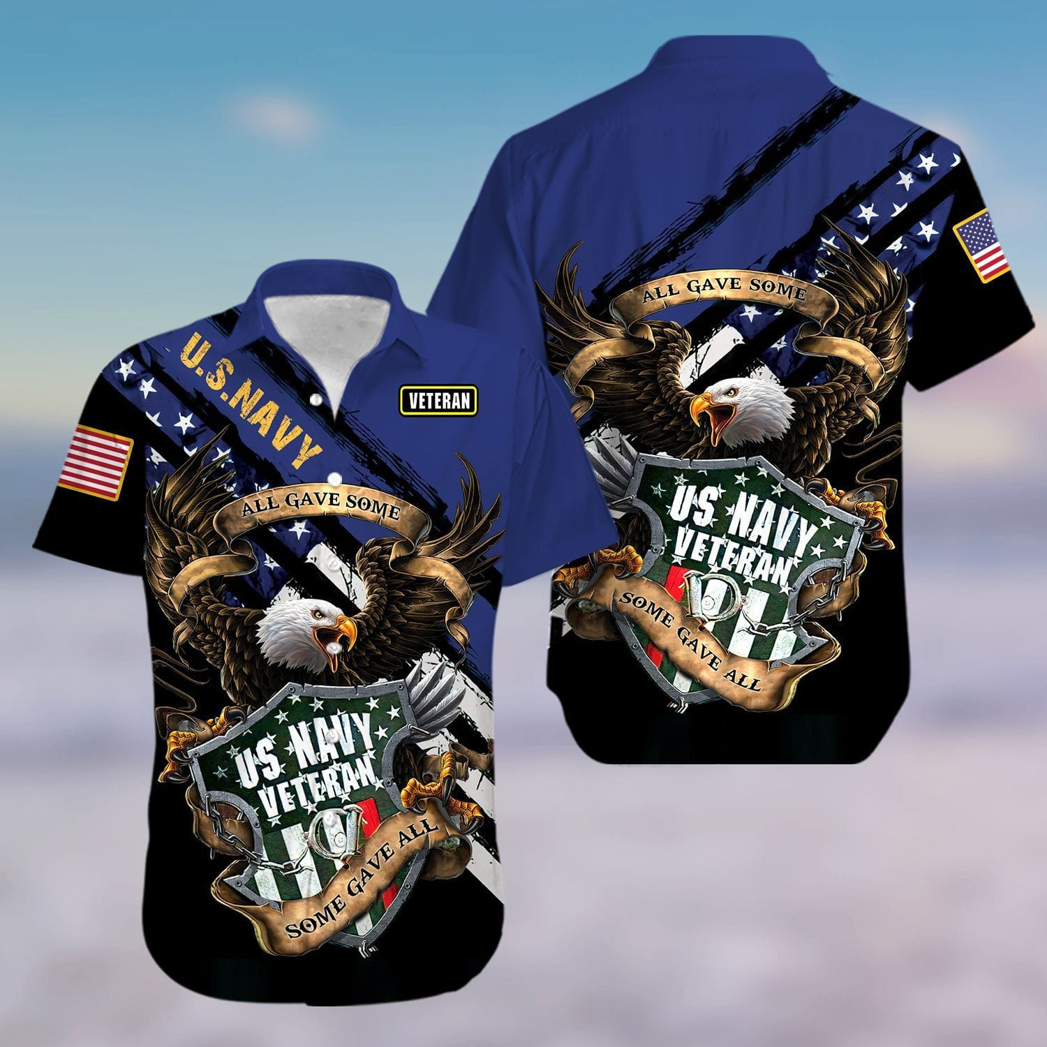 Eagle Us Navy All Gave Some Veterans Hawaii Aloha Shirts Kv Ha31129