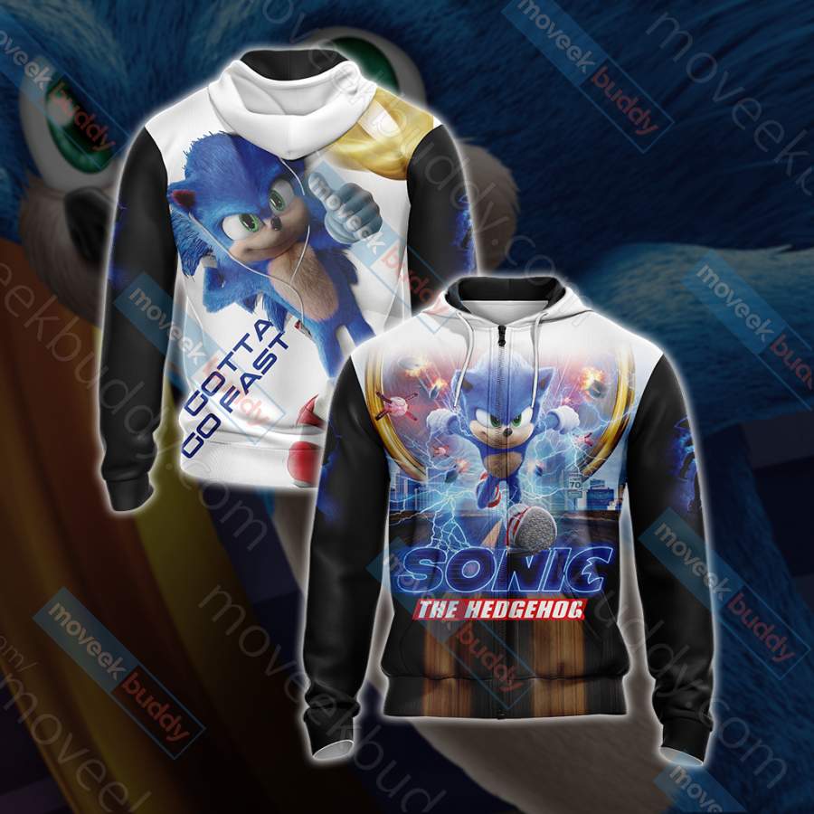 Sonic the Hedgehog (2020) Zip Up All-over print unisex pullover hoodie