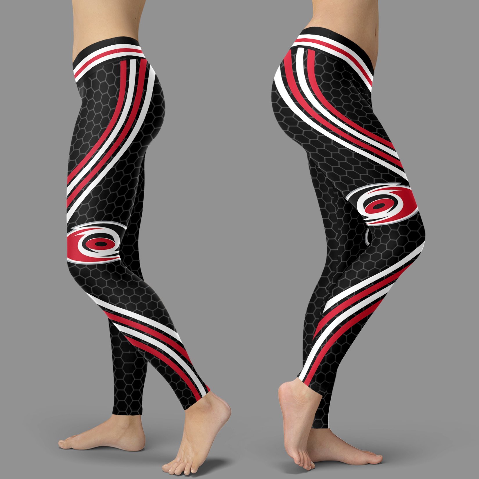 Black Curve Carolina Hurricanes Leggings