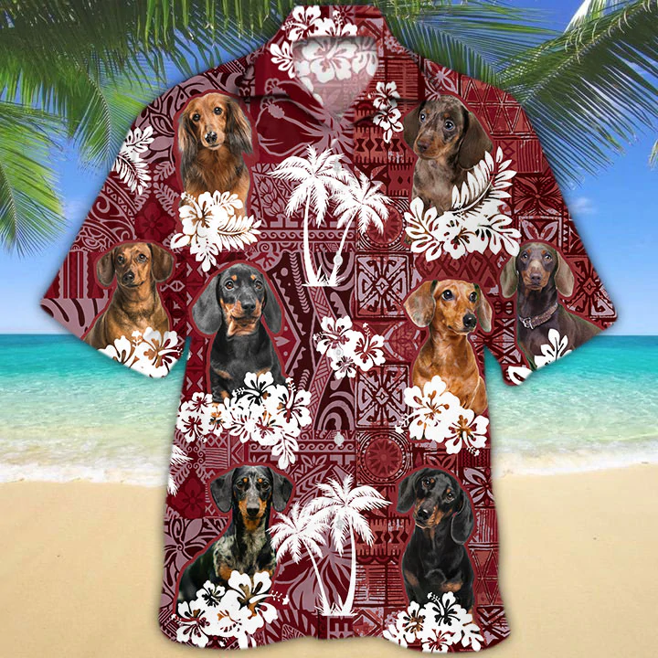 Dachshund Red Hawaii Gift For Dog Lover Animal Summer Hawaii Shirt Men Ha63688