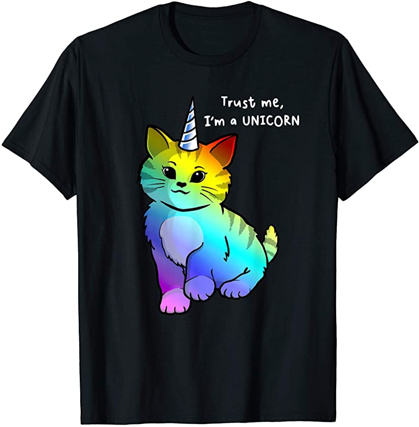 Caticorn Unicorn Cat Kittycorn Girls Women Rainbow Kitten T-Shirt