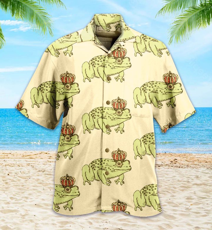 Fancy Frog Vintage Yellow Hawaii Shirt Ha73010