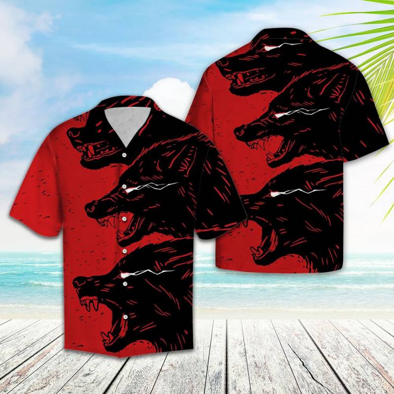 Scary Wolves Hawaii Shirt Ha14389