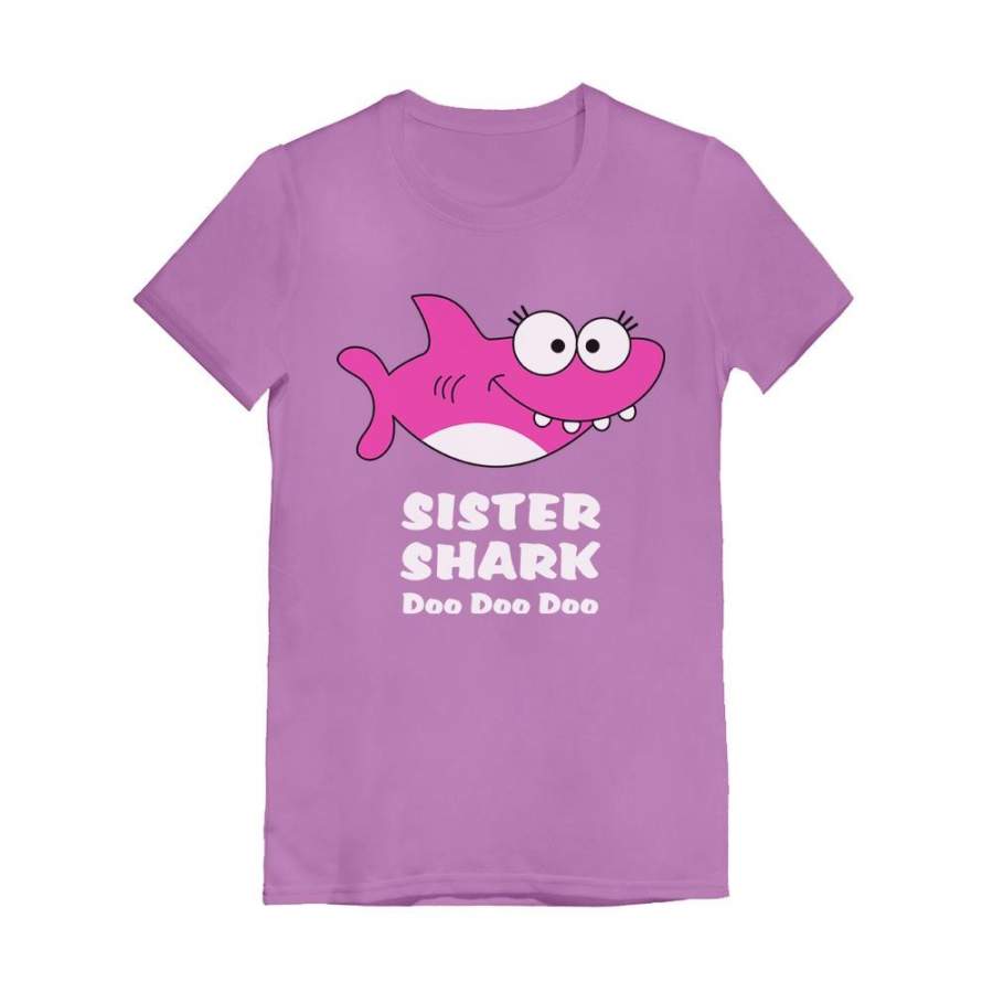 Sister Shark Doo Doo Gift For Big Sister Infant Girls’ Fitted T-Shirt