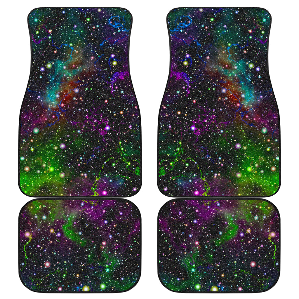 Abstract Dark Galaxy Space Print Front And Back Car Floor Mats, Front Car Mat