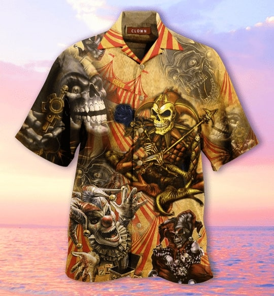 Blood A King In Heart Clown Skull Halloween Hawaii Shirt For Men And Women Ha13819