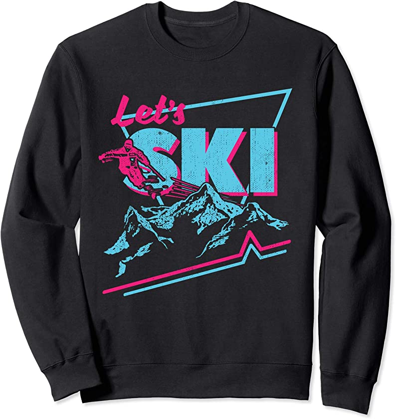 Vintage Ski Outfit 80s 90s – Retro Sports Crewneck Sweatshirt