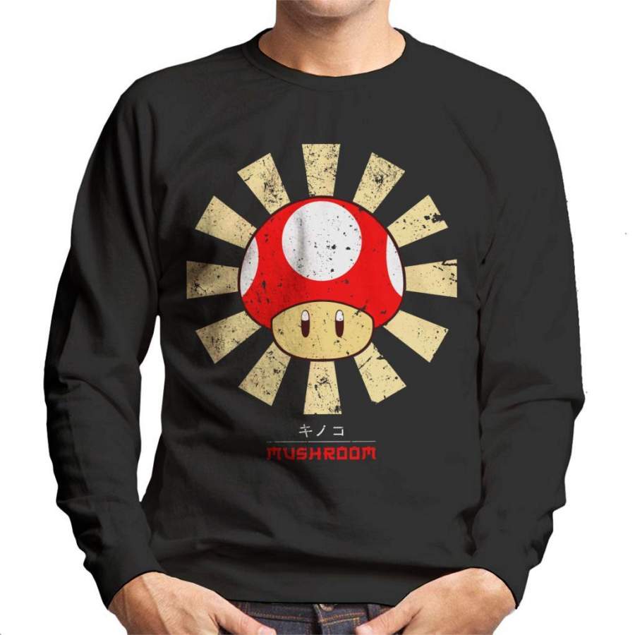 Super Mario Mushroom Retro Japanese Men’s Sweatshirt