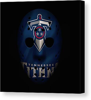 Tennessee Titans War Mask 2 Joe Hamilton Canvas Print