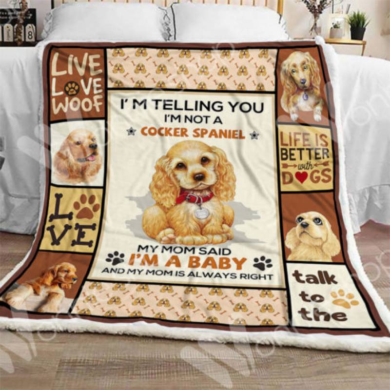 Cocker Spaniel Dog Sherpa Blanket OCT2902 68O57