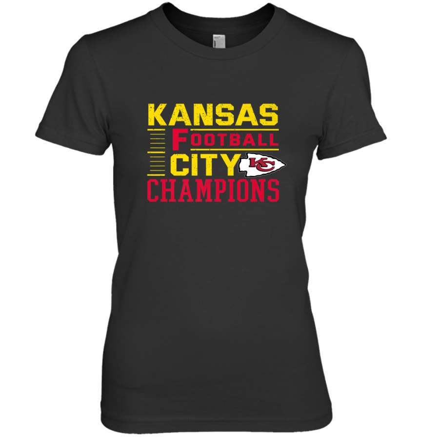 Kansas City Football Champions Vintage KC Distressed Gift Women’s Premium T-Shirt