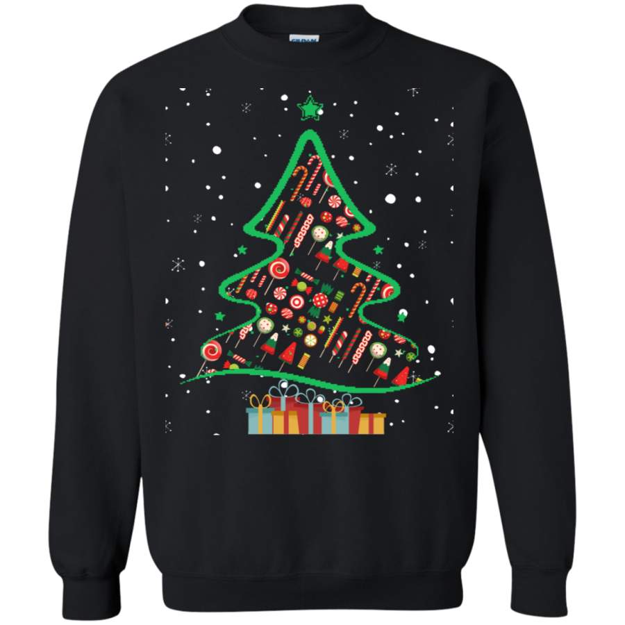 Candy Christmas Tree Sweet Merry Xmas Sweatshirt