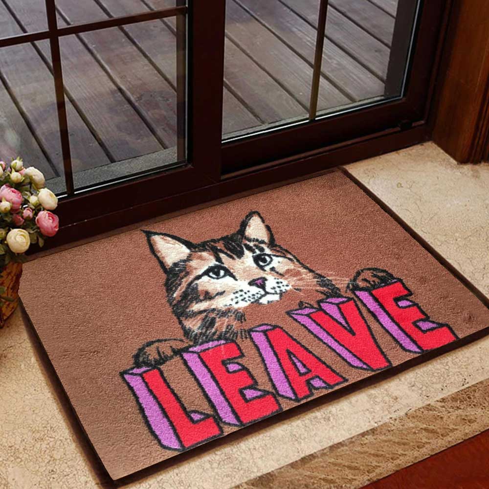 Leave Cat All Over Printing Doormat Pre2373