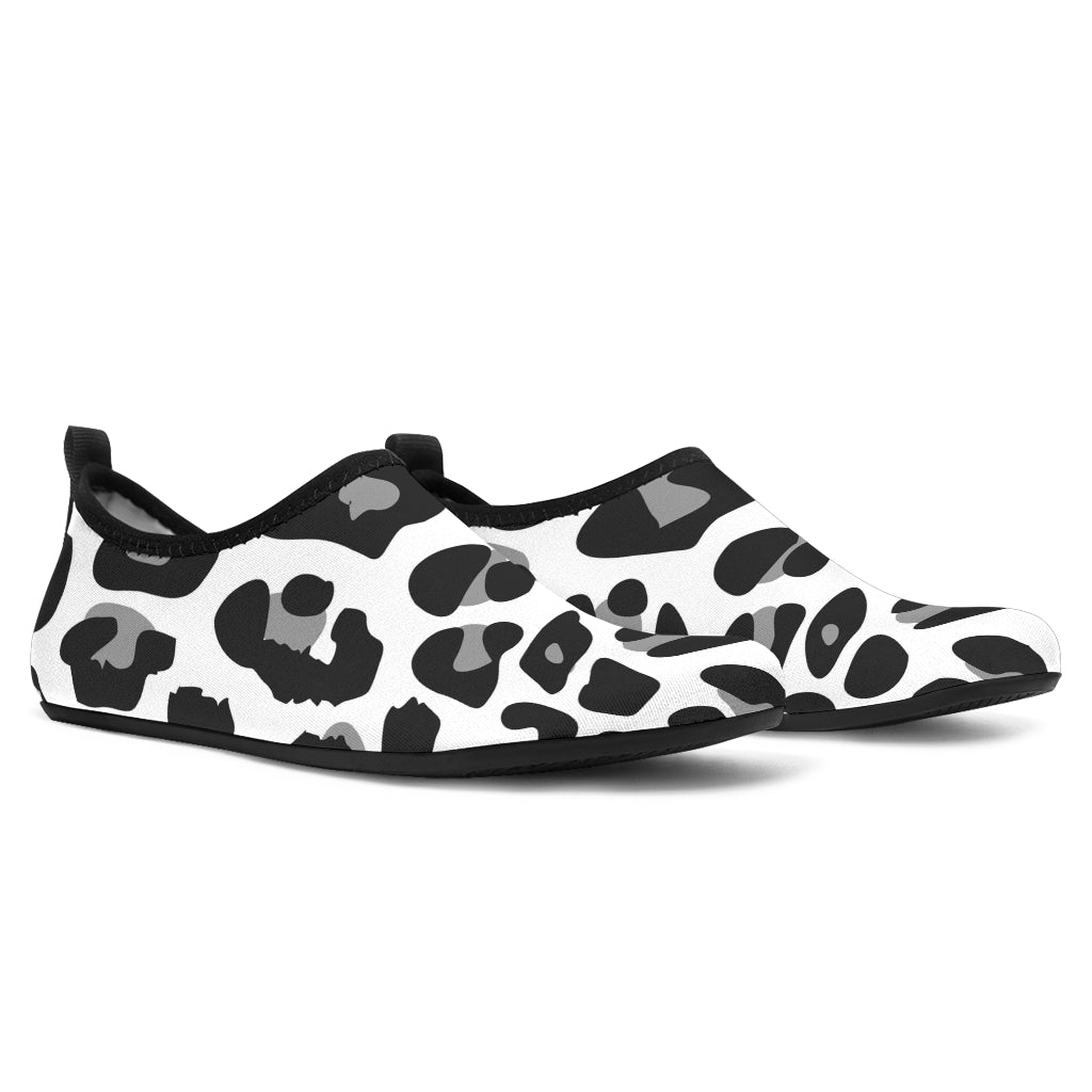 Snow Leopard Skin Print  Aqua Water Shoes