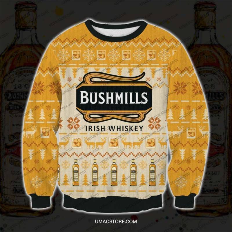 Bushmills Irish Whiskey 3D Print Ugly Christmas Sweatshirt