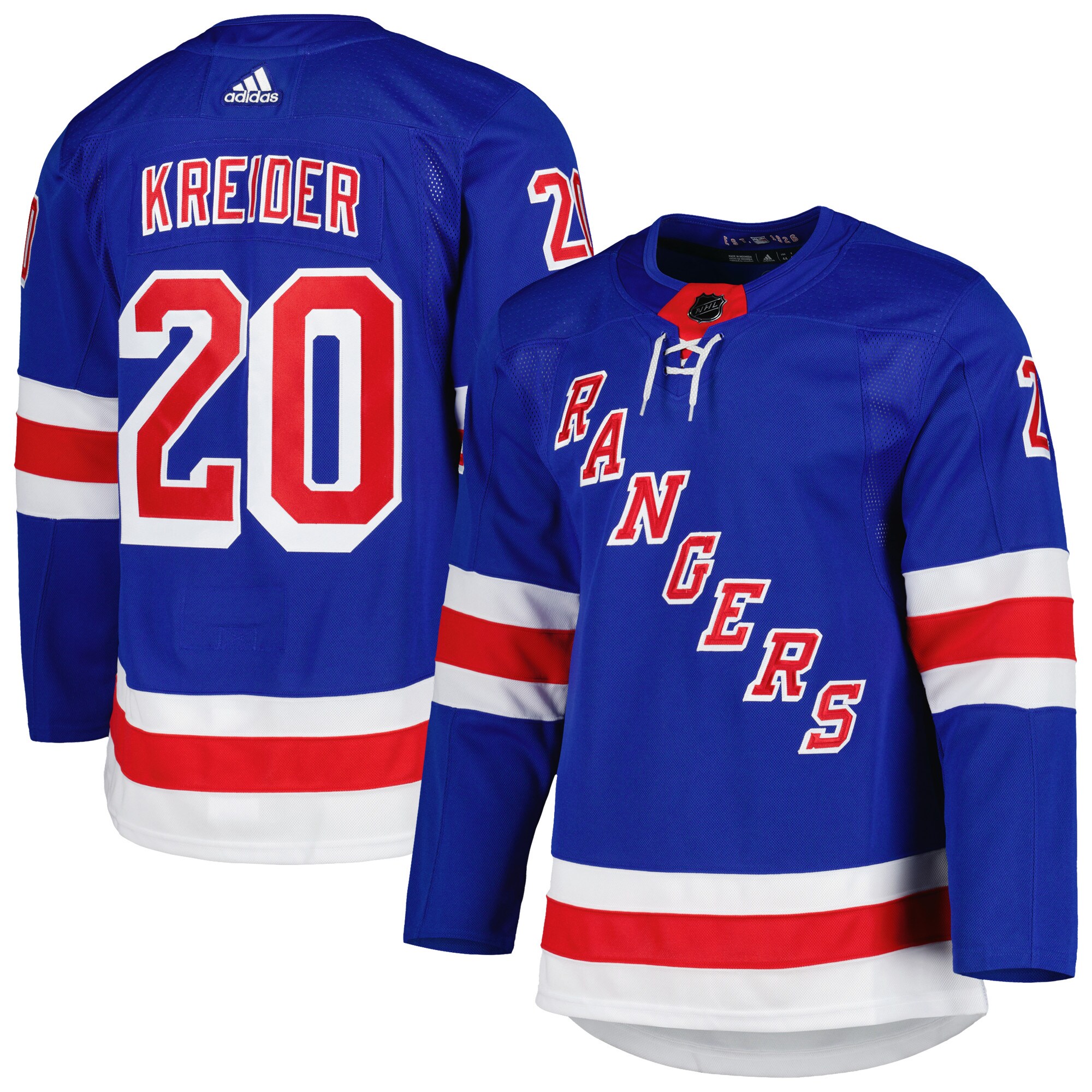 Men's New York Rangers Chris Kreider adidas Blue Home Primegreen Authentic Pro Player Jersey