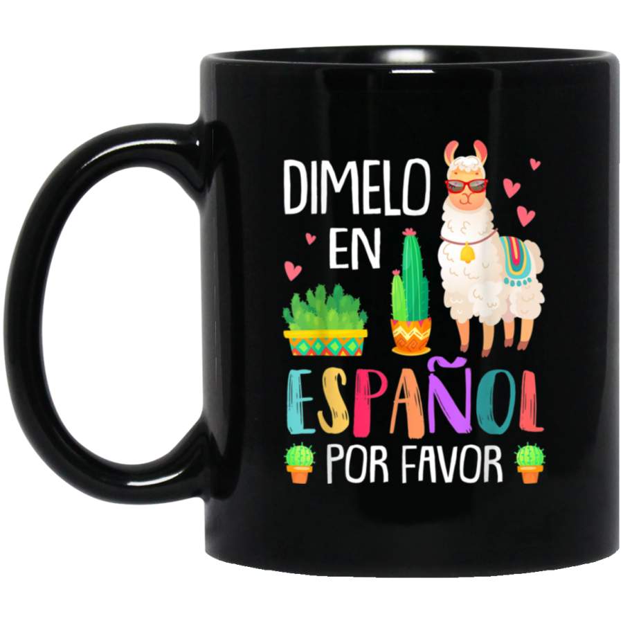 Womens En Espanol Por Favor Bilingual Spanish Teacher Gifts Black Mug