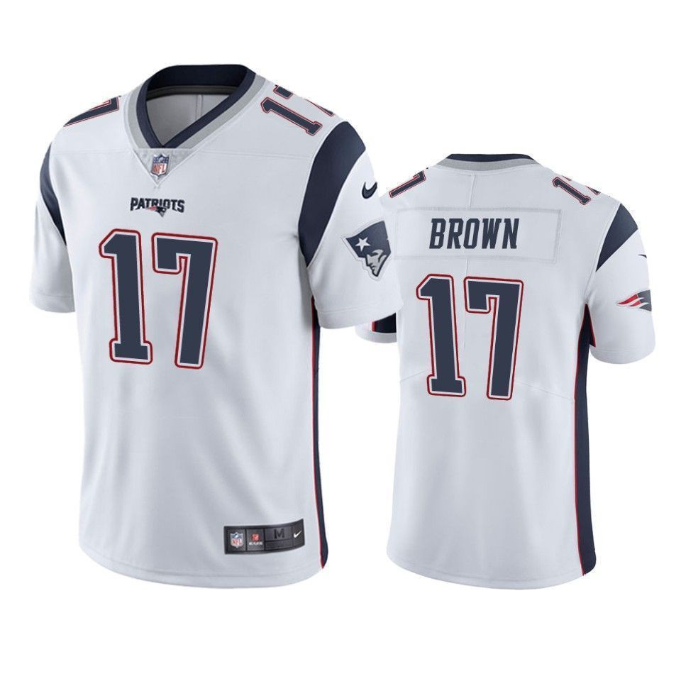 New England Patriots Antonio Brown White Vapor Limited 3D Jersey