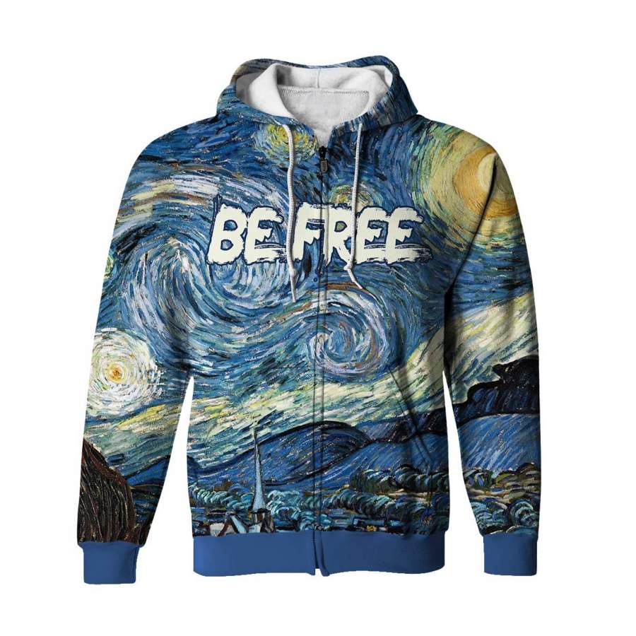 Starry Night Zip Up Hoodie