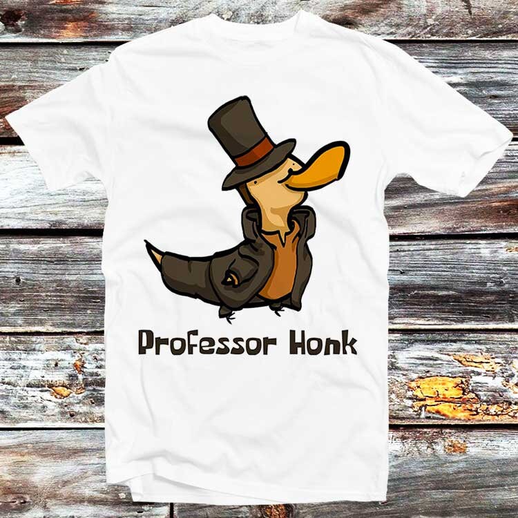 Professor Honk T Shirt Layton Untitled Goose Game Video Gaming Switch Online Funny Hon Cool Birthday Gift Tee B30