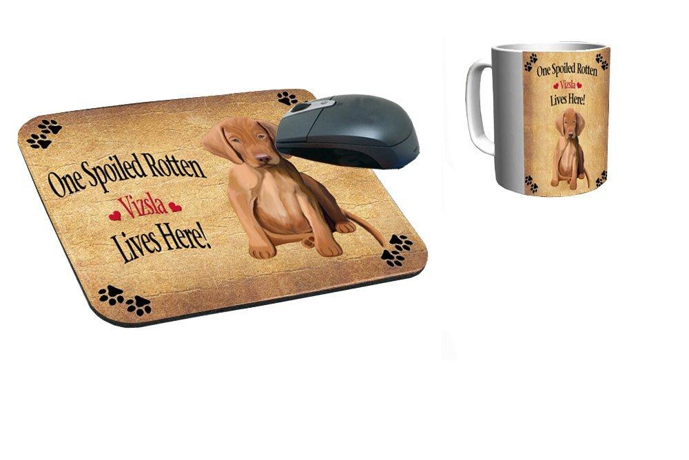 Spoiled Rotten Vizsla Puppy Dog Mug & Mousepad Combo Gift Set