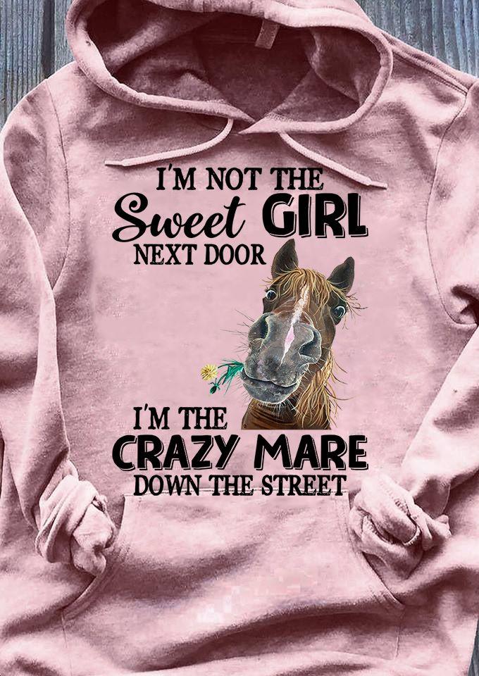 Horse I’m Not The Sweet Girl Next Door I’m The Crazy Mare Down The Street Standard Hoodie