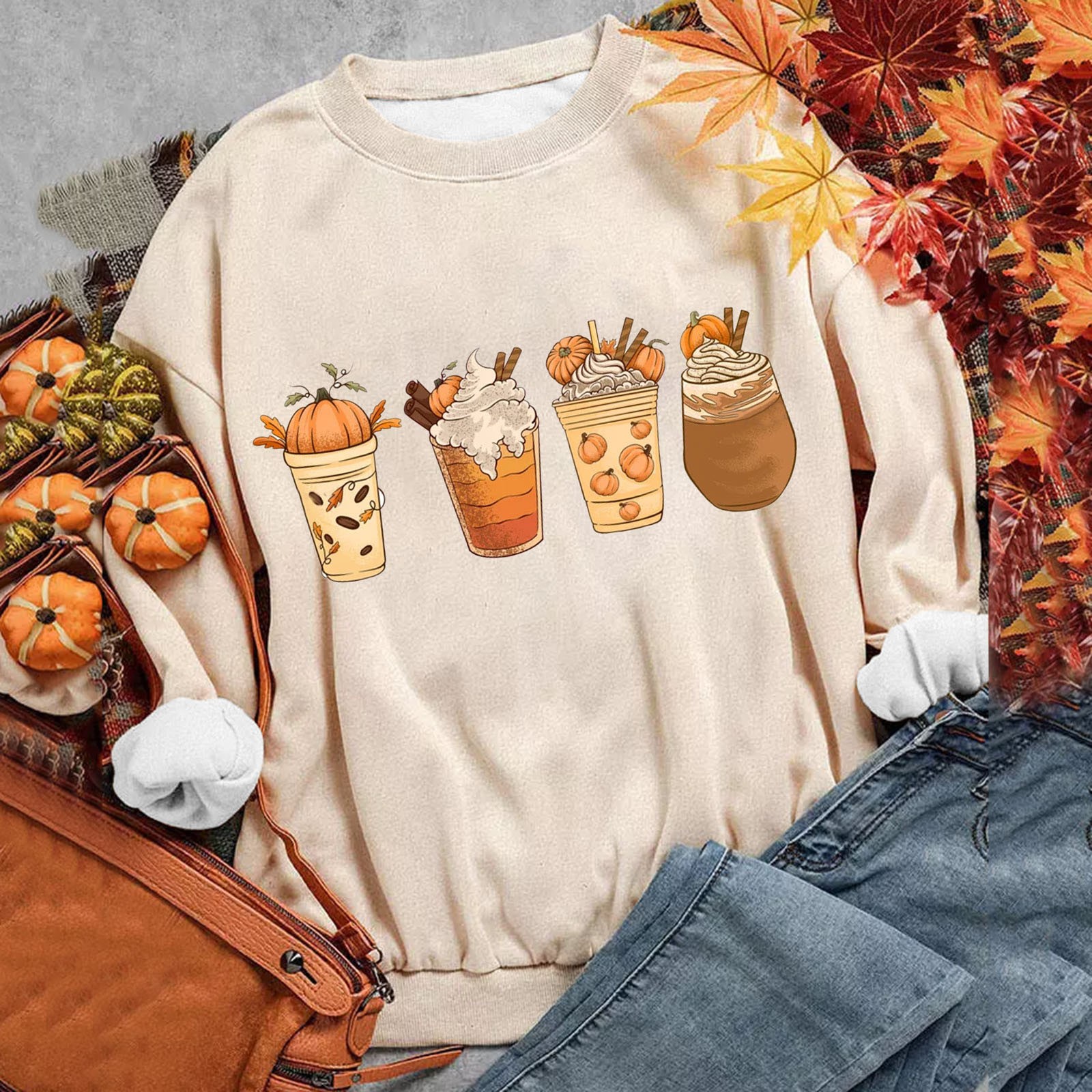 Thanksgiving Hoodie Women Sweatshirt Casual Cute Gnomies Print Fall Long Sleeve Sweatshirt Japanese Style Autumn Spring Pullover alx