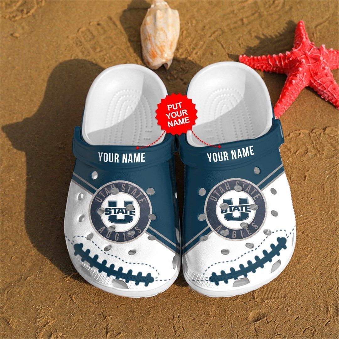 Personalized Utah State Aggies Crocs Crocband Clog Evg5611