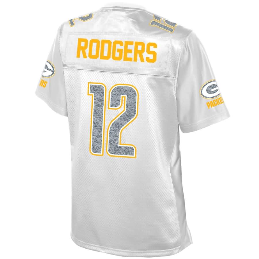 Aaron Rodgers Green Bay Packers NFL Pro Line Womens White Out Fashion Jersey – White