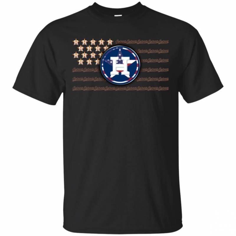 Houston Astros American Flag T Shirt