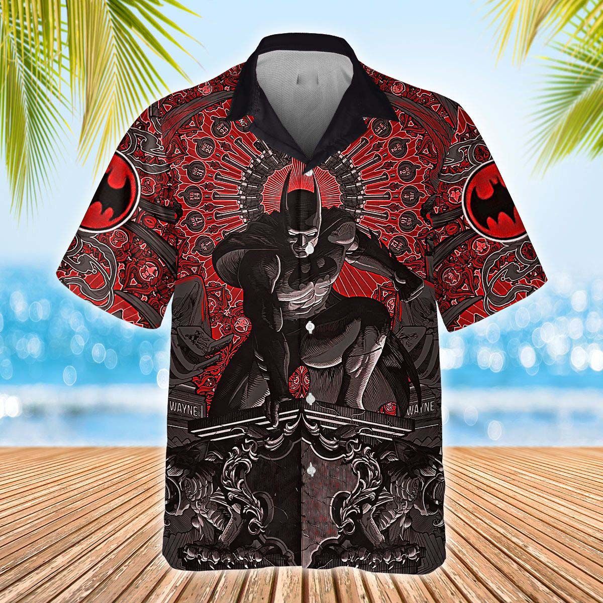 Batman Bruce Wayne Statue For Man And Woman Print Short Sleeve Hawaiian Shirt Y97