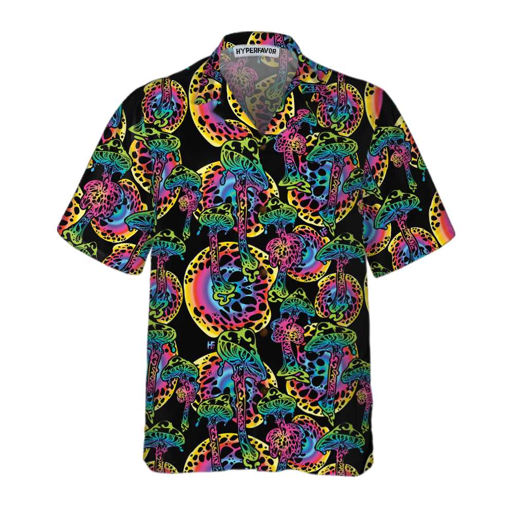 Magic Mushrooms Seamless Pattern Hawaii Unique Mushroom Print Shirt Ha75482