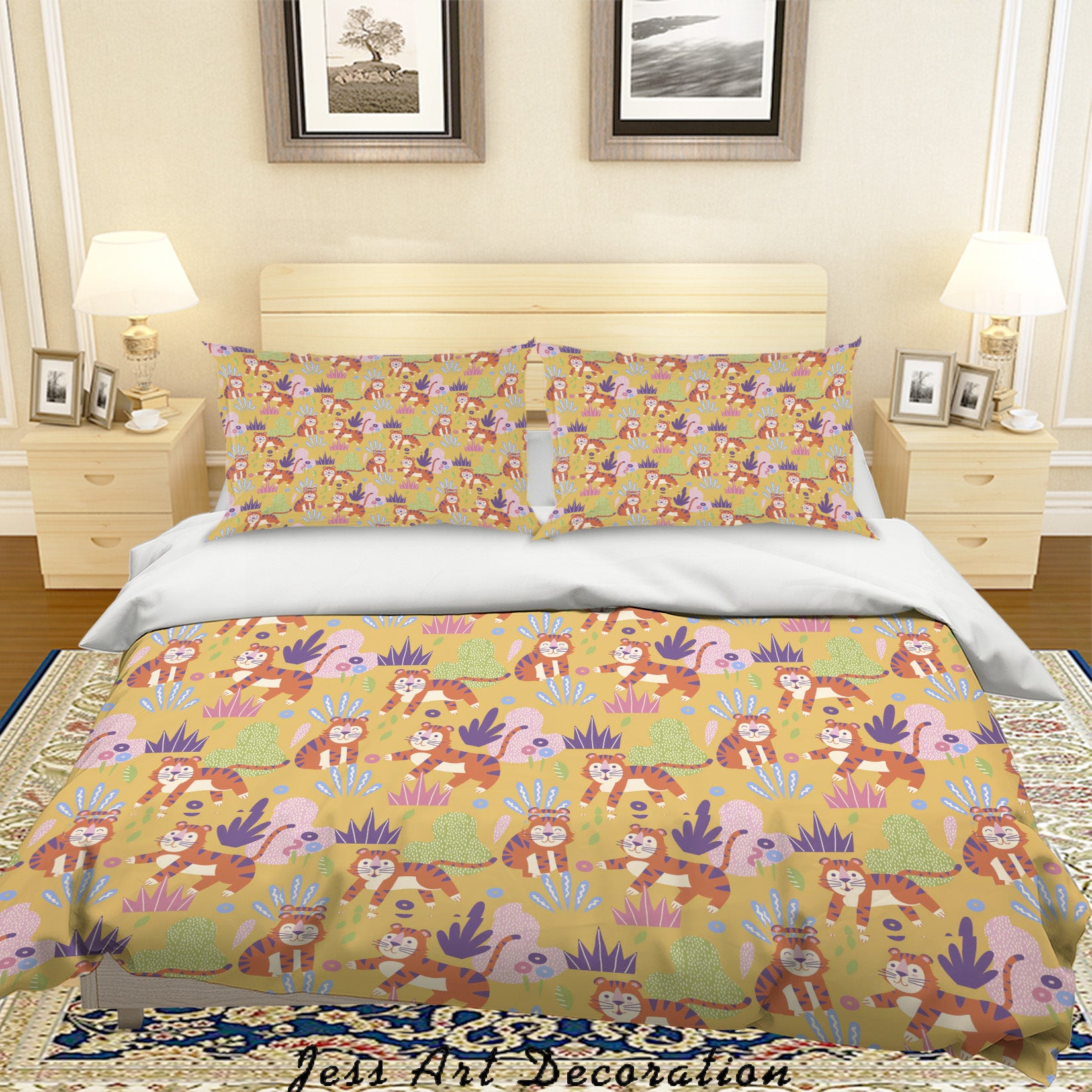 3D Tiger Jungle Pattern Quilt Cover Set Bedding Set Pillowcases 113