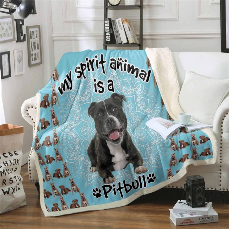 Pitbull Is My Spirit Animal CLH2312309F Sherpa Fleece Blanket