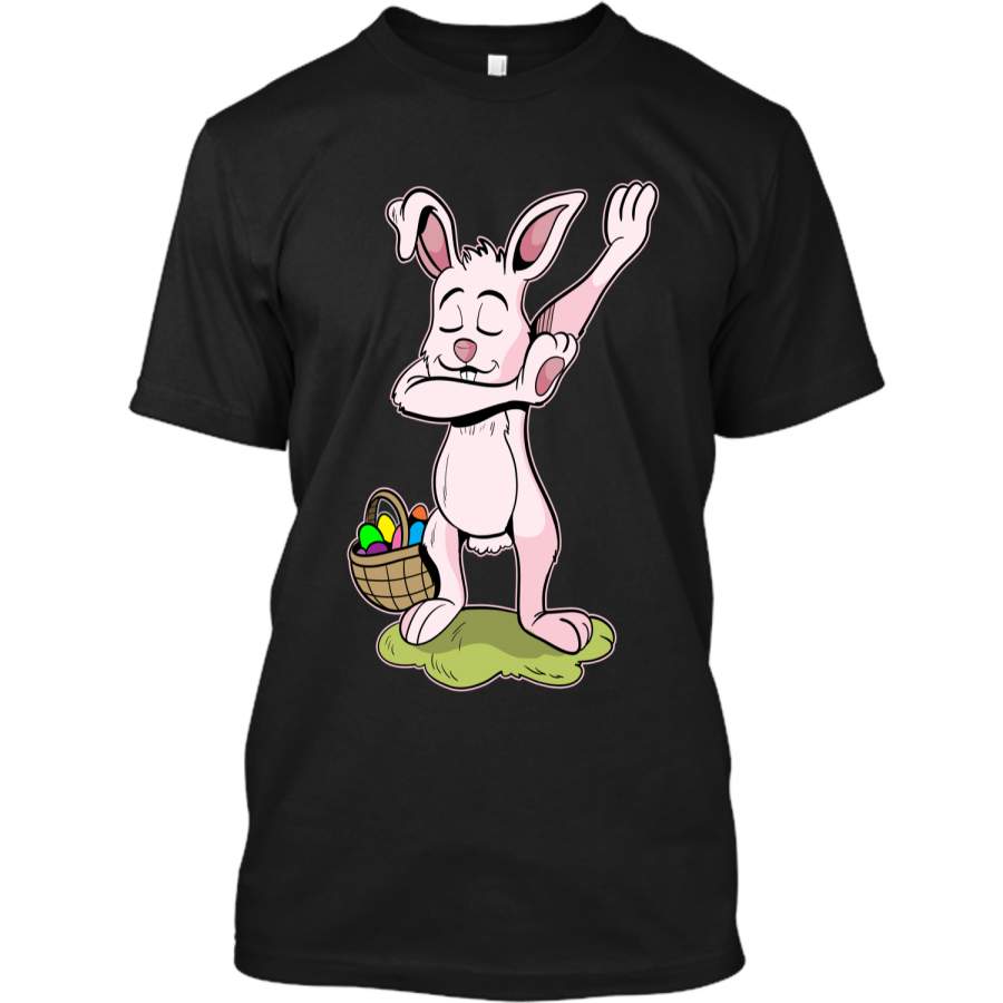 Dabbing Easter Bunny Shirt Kids Hip Hop Dab Dance Gift Custom Ultra Cotton