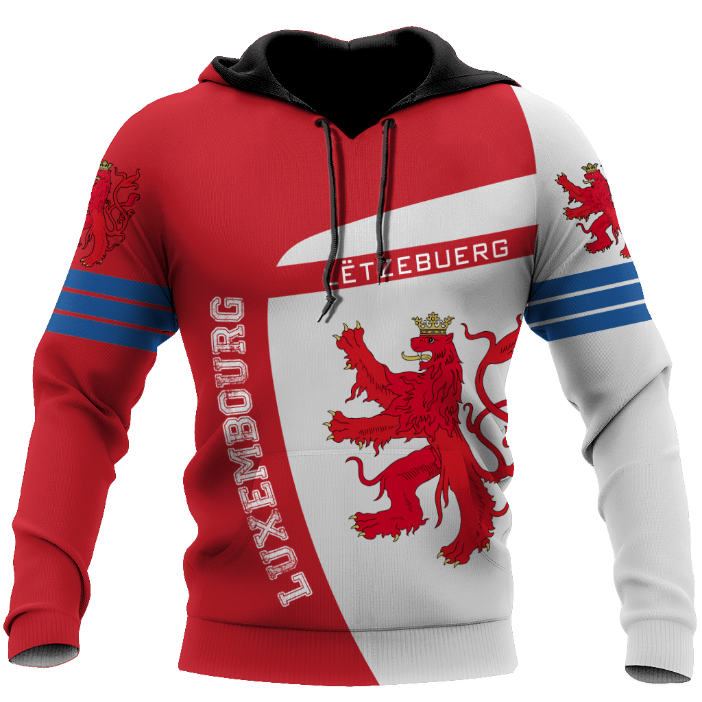 Luxembourg Lion Limbourg All Over Printed Hoodie For Men And Women