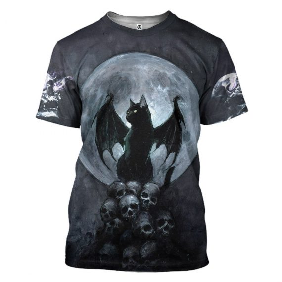 3D Bat Cat Custom All Over Print Unisex Tshirt For Cat Lovers